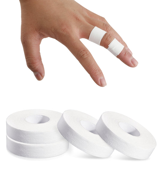 4Polls Sport Tape, Finger Tape White Extra Strong 0.6-Inch x 32-Feet for Secure Grip & Sweat-Resistant, Outdoor Sports Climbing Football