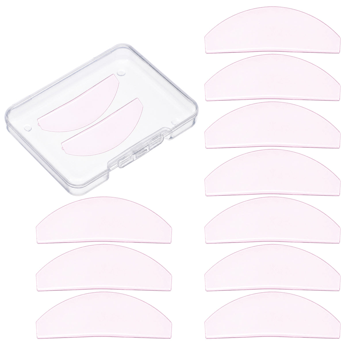 Elegaperma 10pcs Lash Lift Pads, 1mm Thin Silicone Lash Lift Pads