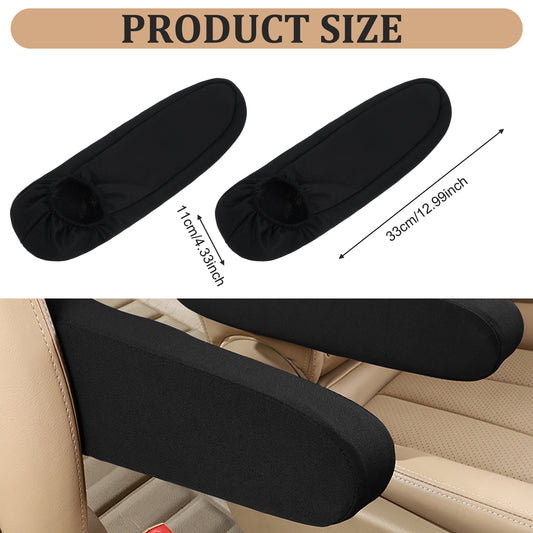 Oruola 2pcs Car Armrest Cover,Universal Size Seat Arm Rest Cover,Elastic Fabric Car Front Seat Arm Rest Cover,Car Interior Accessories for Cars,SUVs,Trucks,Vans,Black