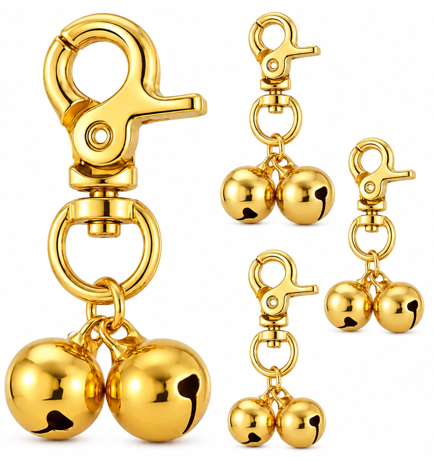 4 Pcs Cat Bells for Collars Loud, Gold Cat Bell – Perfect for Pet Safety