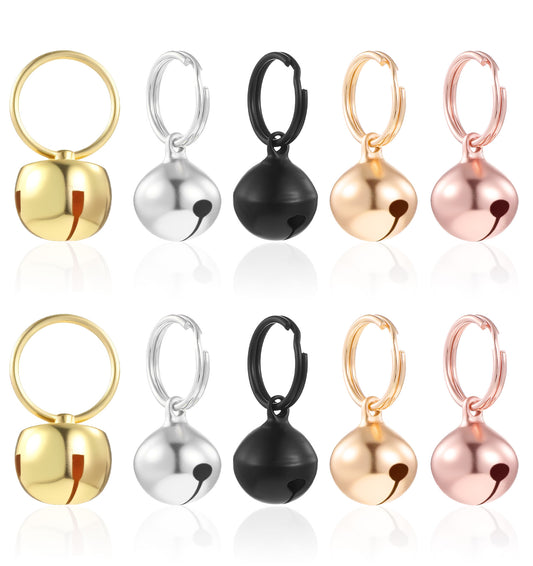 10 Pcs Cat Bell, 1/2 Inch Cat Bells for Collars Loud for Small Pets