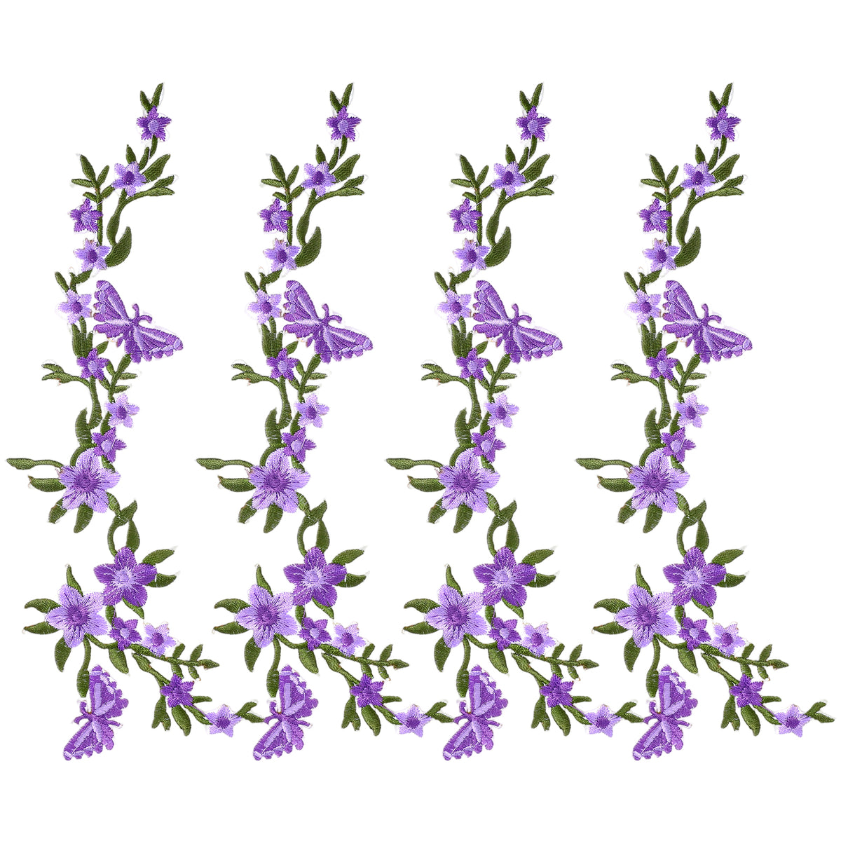 4 Pcs Butterfly Patches, Iron On Flower Patches