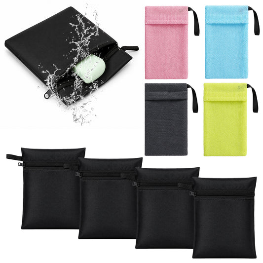 Classicseali 4 Pcs Soap Bags,Oxford Soap Bag Travel