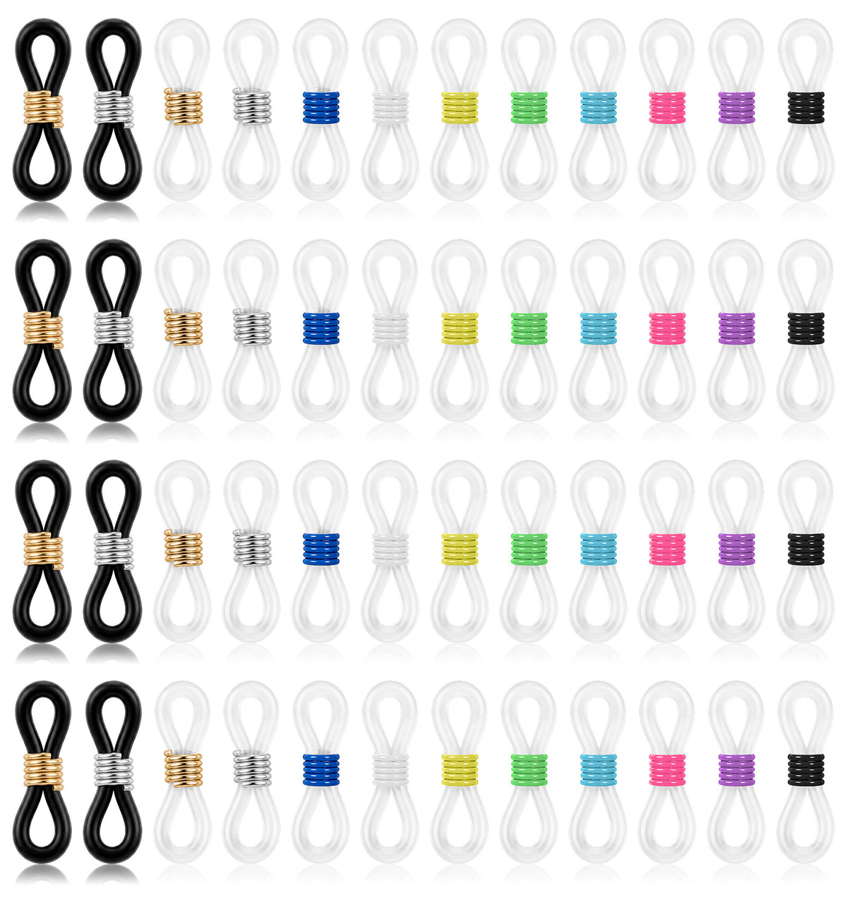 FRCTLNKG 100 Pcs Eyeglass Chain Ends, Glasses Chain Loops