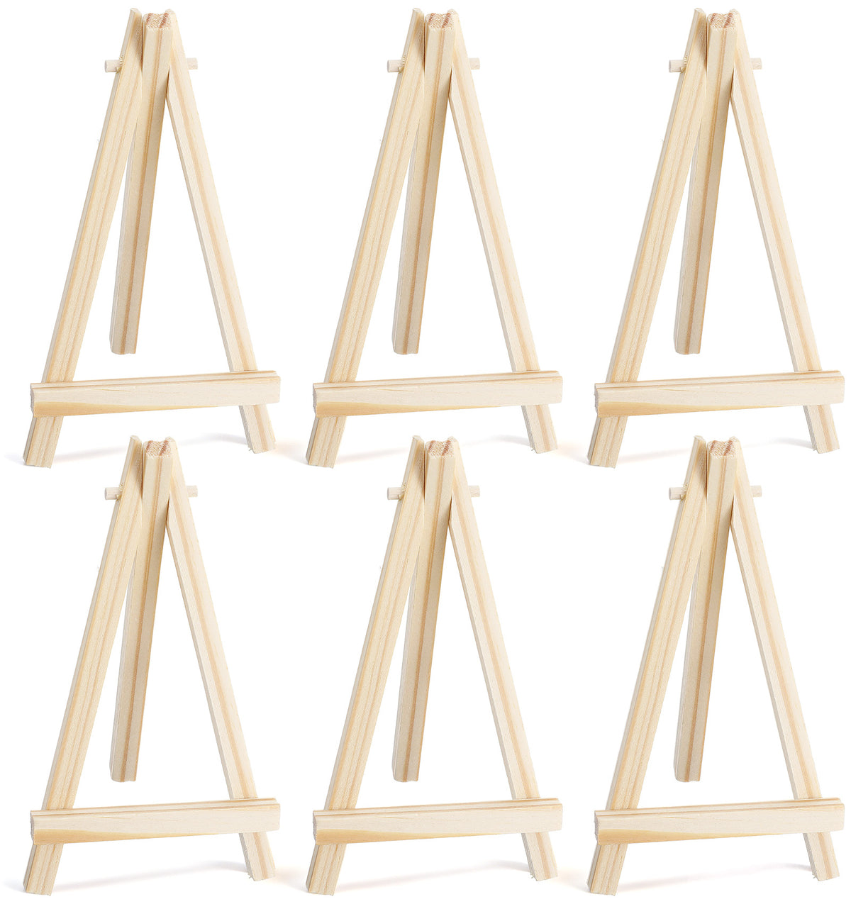 6 Pcs Mini Easel Stand, Small Wooden Easel for Display Painting