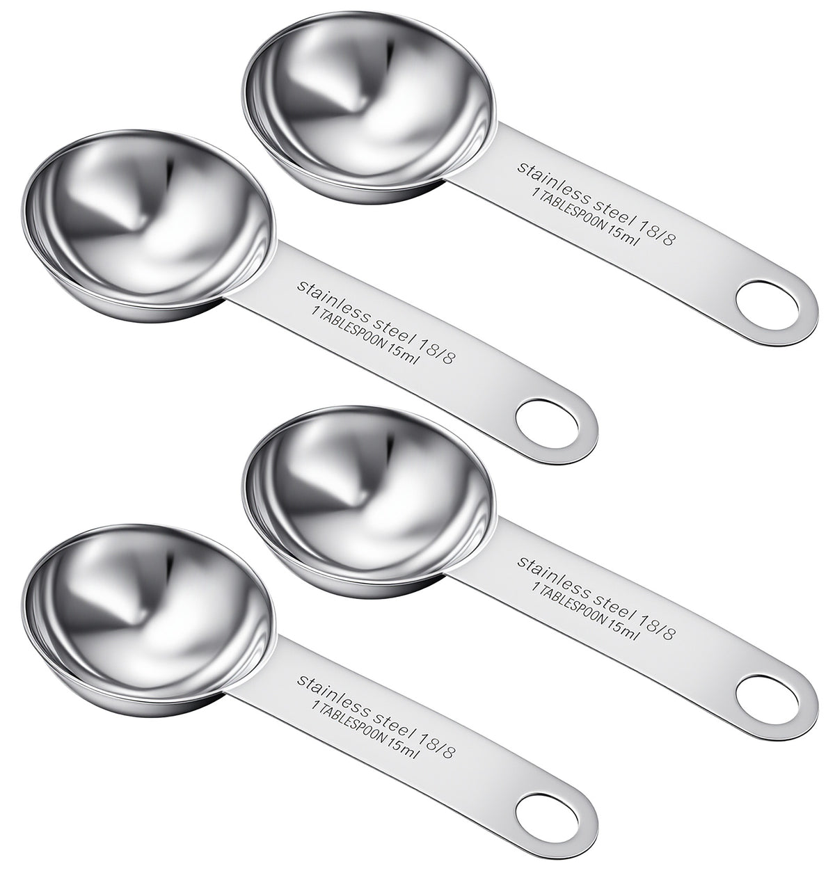 4 PCS Tablespoon Measuring Spoon, 1 Table Spoon Measuring Scoop (15ml)