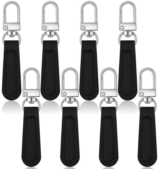 Leather Zipper Pull, Zip Pulls Leather Replacement 8 Pack Detachable Leather Repair Tabs for Luggage, Backpacks, Suitcases, Jackets & Handbags