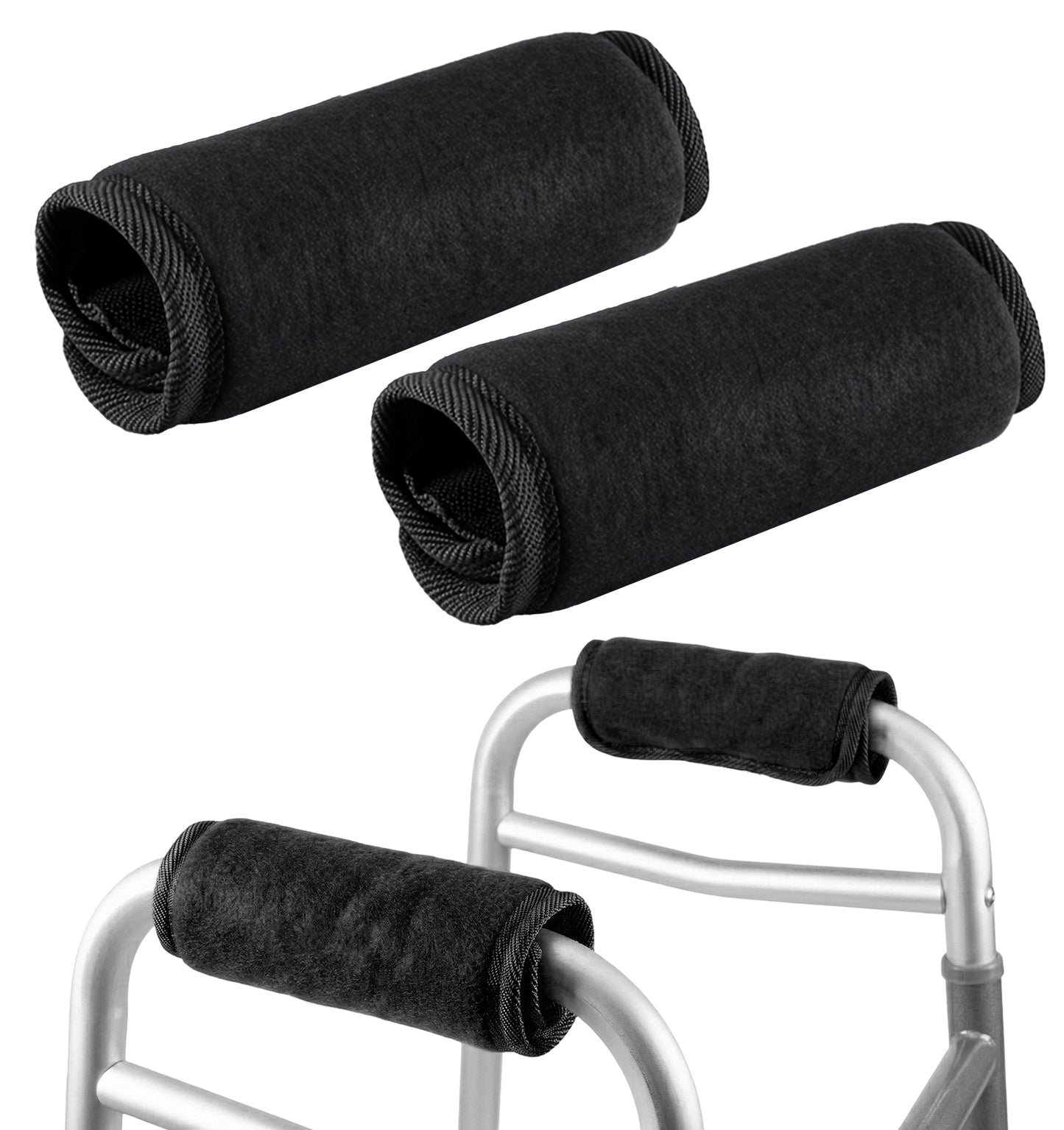 2 Pack Crutches Handle Pads, Crutch Handle Pads Comfort Padded Non-Slip Grippers with Ergonomic Support for Wheelchair Walkers Rollator