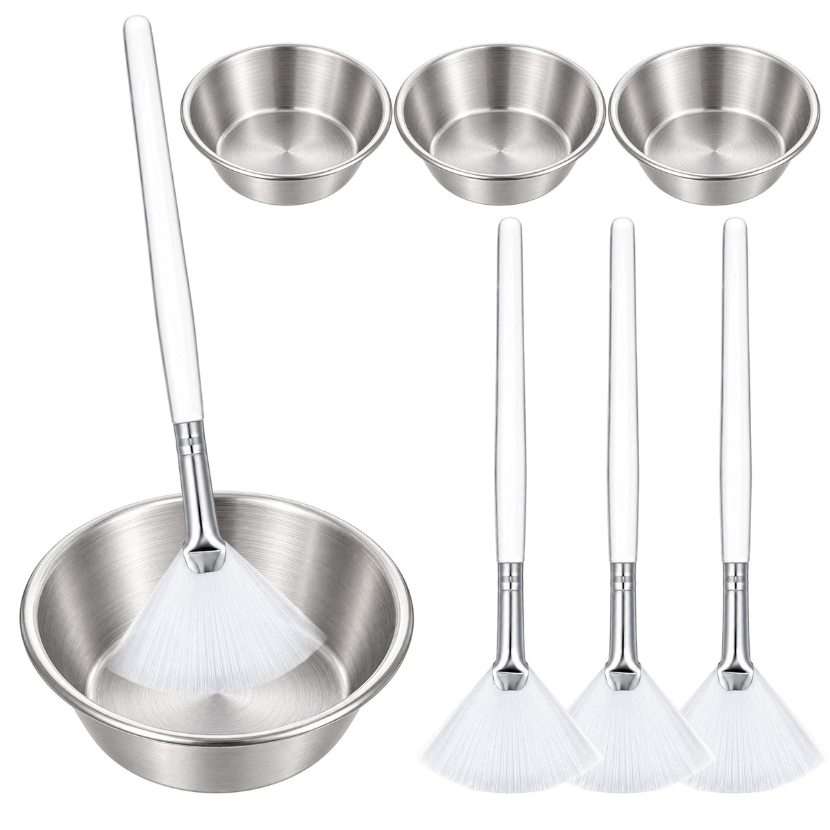 Oruola 8Pcs Facial Bowls Esthetician & Facial Brushes, Face Mask Mixing Set