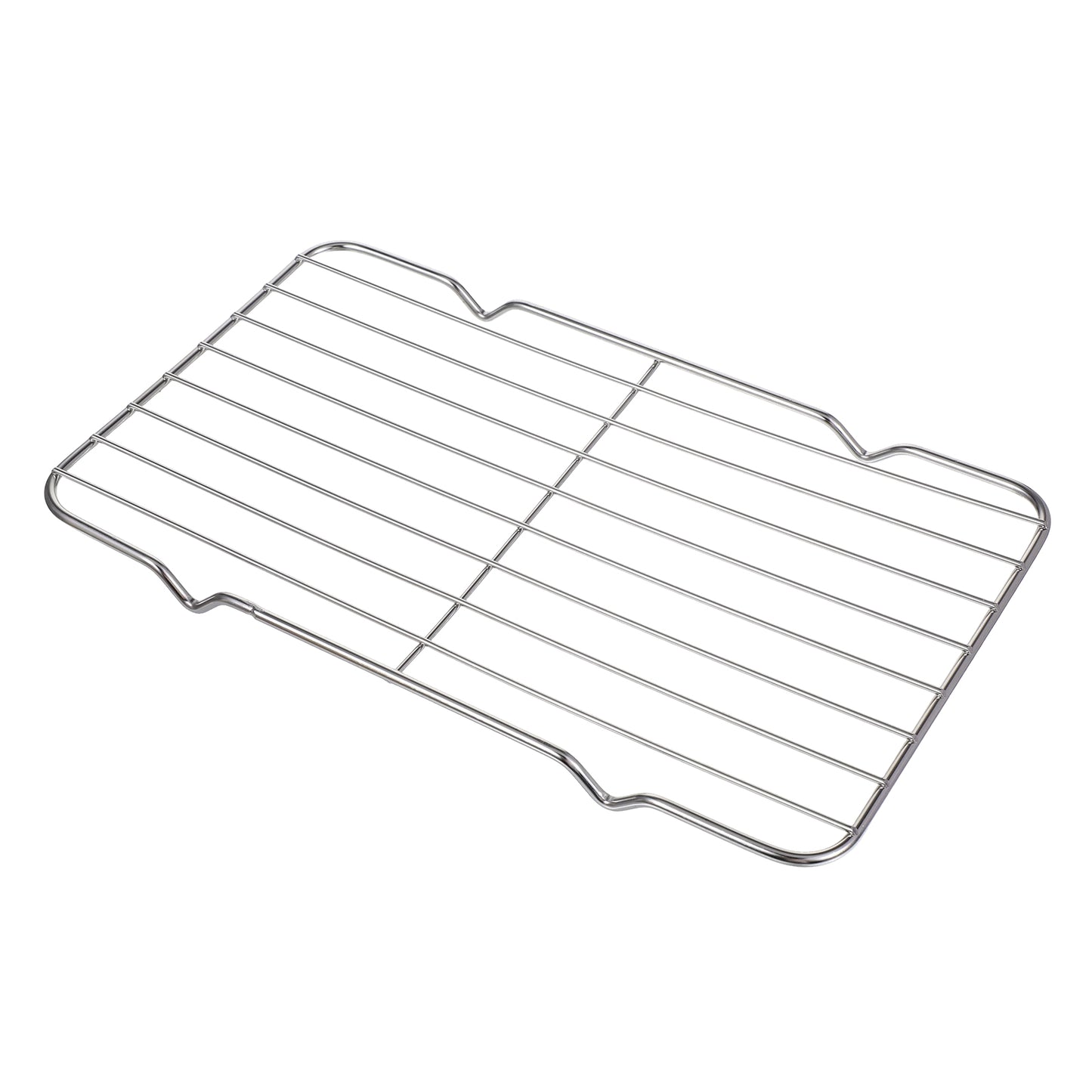 Classicseali Grill Rack, Stainless Steel Small Wire Rack for Cooking, Heavy Duty Small Baking Rack, with 4 Legs Rectangle Wire Cooking Racks for Meat, Silver,10.24 X 6.3 in