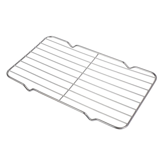 Classicseali Grill Rack, Stainless Steel Small Wire Rack for Cooking, Heavy Duty Small Baking Rack, with 4 Legs Rectangle Wire Cooking Racks for Meat, Silver,10.24 X 6.3 in