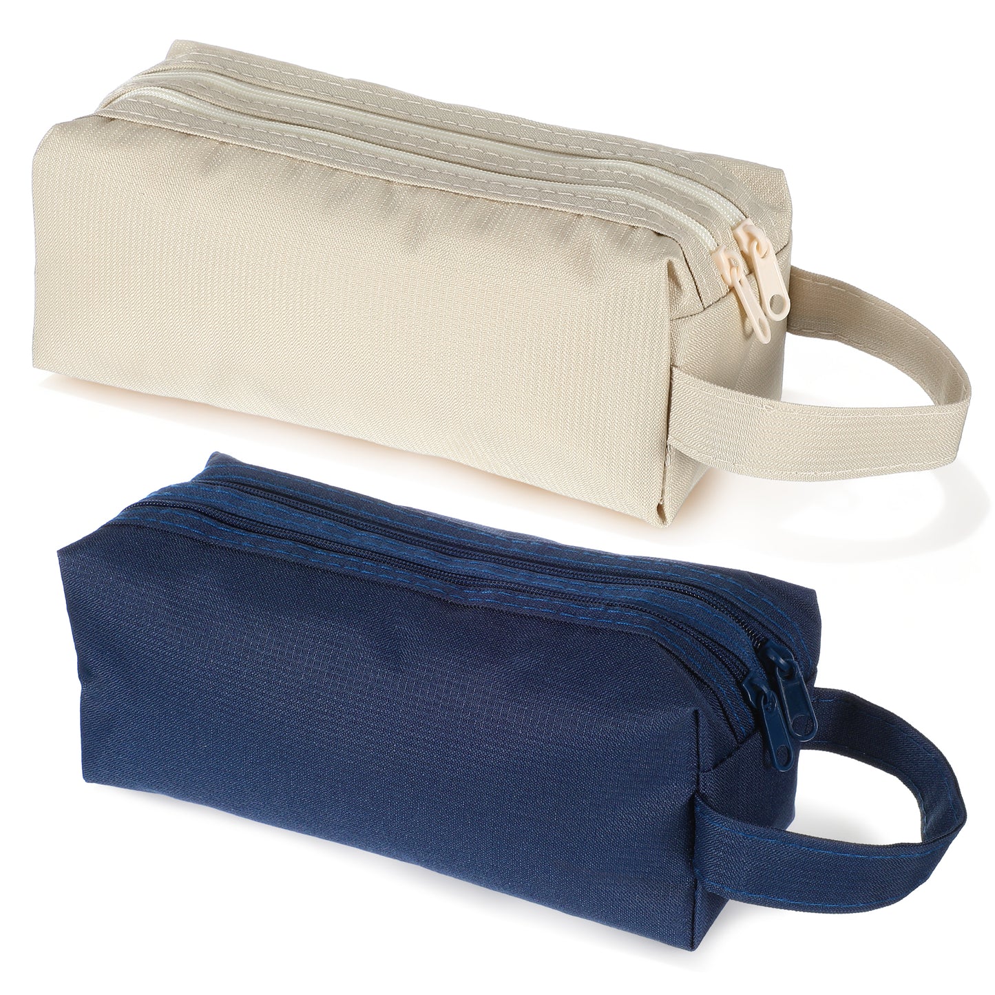 Guduling 2 Pcs Toiletry Bag for Men Small,Hanging Mens Toiletry Bag Small,Toothbrush Bags,Mens Travel Bags for Toiletries Accessories (Navy Blue, Beige)