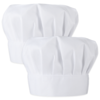 oruola 2pcs Chef Hats for Men,Adjustable Elastic White Chef Hat,Cotton Chefs Hats for Adults Kids,Bakers Hat Chef Accessories for Men Women, White, Large-X-Large