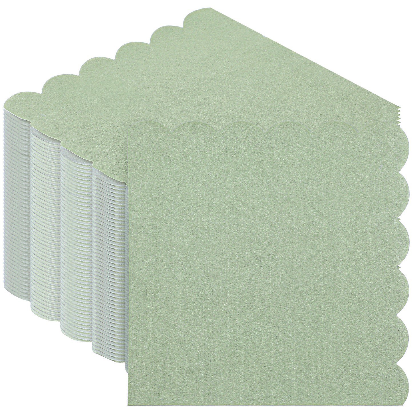Classicseali 50pcs Sage Green Napkins, 33X33cm Sage Napkins, Elegant Solid Wedding Napkin for Weddings, Dinner Parties, Birthdays, Bridal Parties, and Anniversary Partie