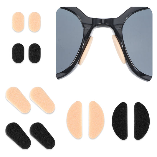 Guduling 72pairs Glasses Pads Nose, Nose Pads, Ultra-Thin and Soft, Adhesive, Suitable for Glasses, Sunglasses, etc., Black and Skin Color