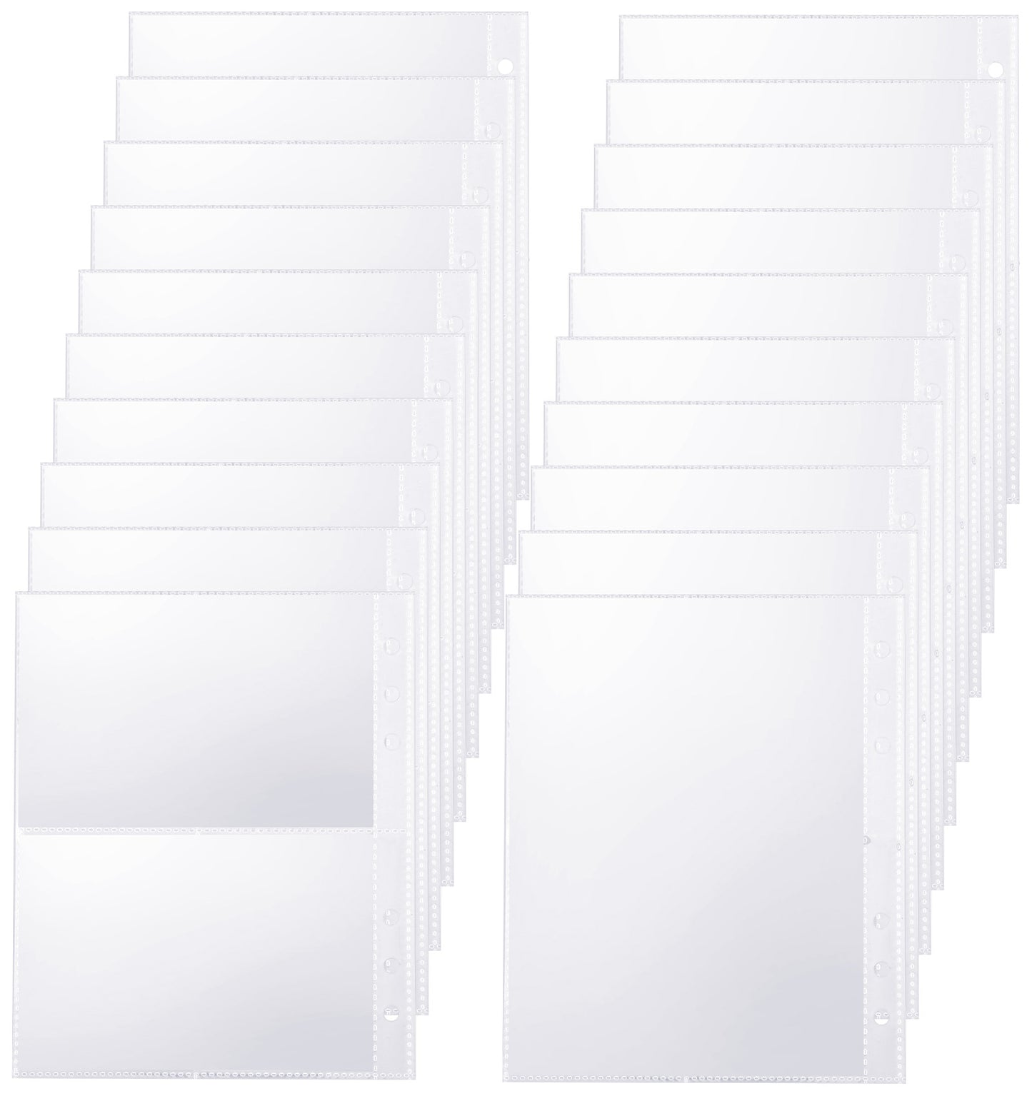 20 Pack A5 Binder Pockets, Clear Plastic Sleeves, Binder Inserts for Standard 6 Ring A5 Binders - Documents, Photos, Cards