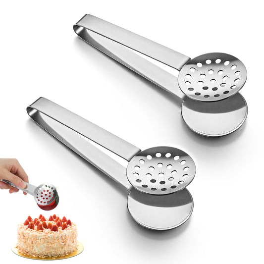 Guduling 3 pcs Teabag Squeezer Tool,Stainless Steel Tea Bag Squeezer,Round Teas Bags Squeezers - 6inch Teas Bags Strainer Clips or Sugar Ice Cube for Kitchen Bar Tools(Silver)