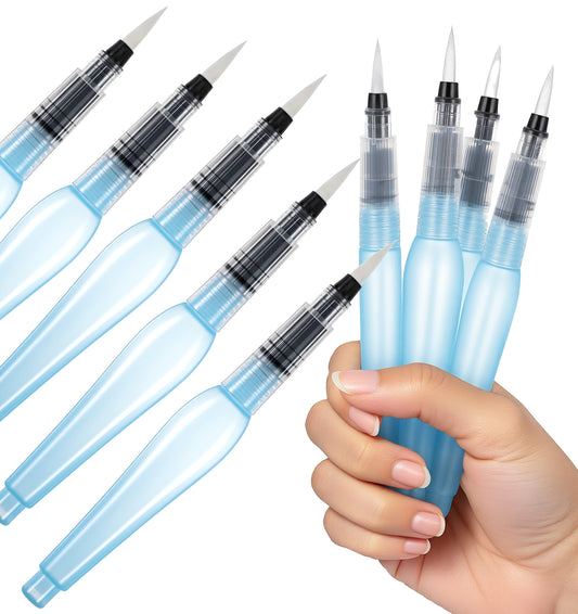 9 Piece Watercolour Pens, Refillable Watercolour Paint Brushes for Watercolor - Professional Set for Painting, Artists & Calligraphy