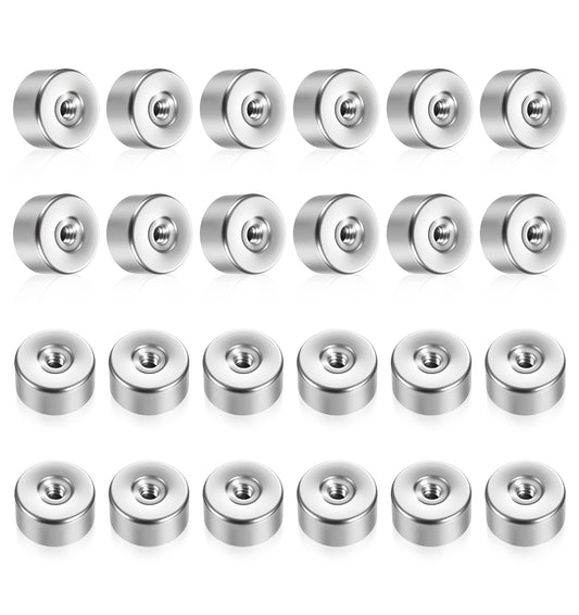 24 Pcs Flat Backs for Earrings, Stainless Steel Flat Earring Backs for Stud