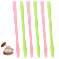 Guduling 6 Pack Wax Applicator Sticks, Eyebrow Wax Sticks, Eyebrow Waxing Stick, Silicone Material Reusable, Suitable for Home Salon and Body Care