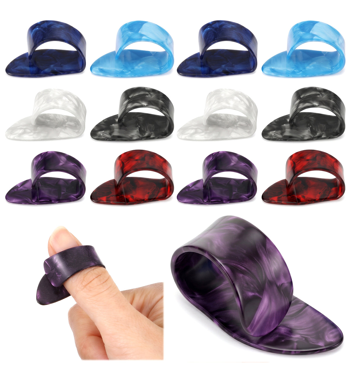 12 Pcs Guitar Thumb Picks, Banjo Picks Guitar, Thumb Pick