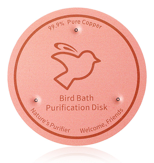 ValueBargain Copper Disc for Bird Bath, 10 cm Bird Bath Copper Disk with Triple-Point Support, Pure Coppers Construction