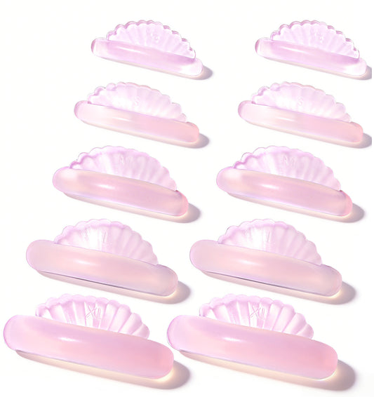 5 Pair Self-Sticky Lash Lift Shields, Glueless Lash Lift Shields with 5 Sizes, Air Bubble Silicone Lightweight Eyelash Lifting Rods for Salon & Home DIY