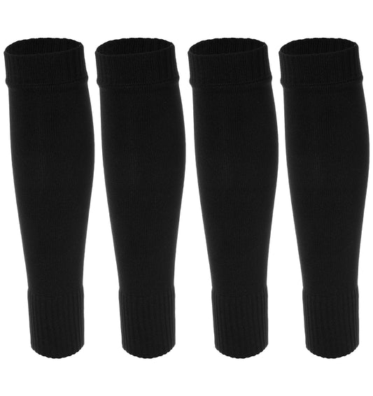 2 Pairs Pre Cut Football Socks, Cut Socks Football for Footballs Leg Protection, Breathable & Lightweight Design Compatible with Grip Sock & Shin Guards