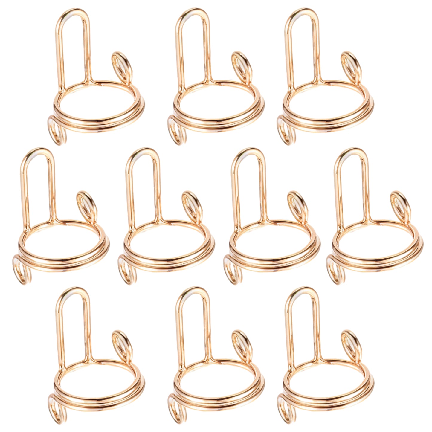 Oruola 10pcs Nail Rings, Adjustable Metal False Nail Rings, Reusable Gold Fingernail Rings, Detachable Nail Art Tools, Nail Decoration Accessories for Women and Girls, No Glue Required