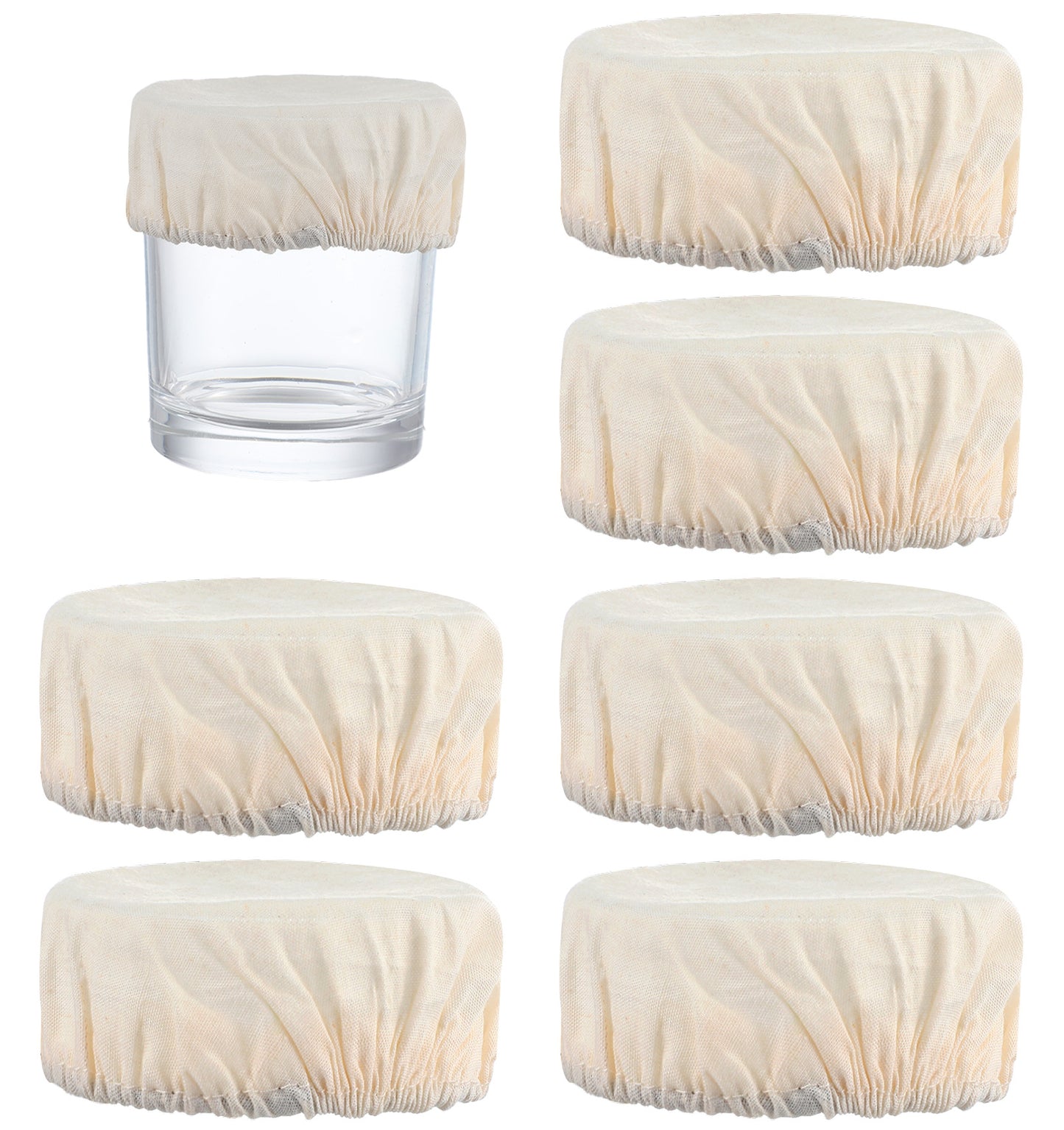 Sourdough Jar Cover, 6PCS Jam Pot Covers, Reusable Fermentation Cap