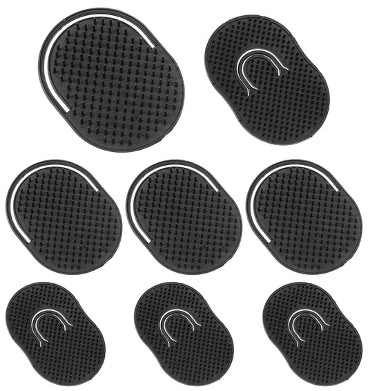 8PCS Pocket Combs for Men, Black Plastic Pocket Palm Combs for Beard Styling Scalp Massager Shampoo Travel