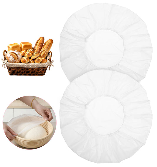 2 Pcs Bowl Covers for Bread Proofing, Bread Proofing Cover Eva Plastic Bowl Cover Stretch Elastic Food Storage Wrap Shower Caps Baking Supplies Making Tools