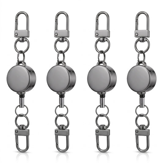 Classicseali 4 Pcs Key Chain Retractable,Stretchable Keychain Retractable