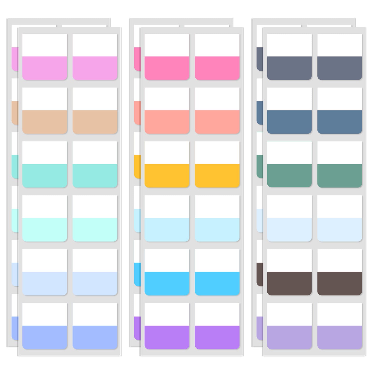 Classicseali 720PCS Page Tabs,Repositionable Book Notes Tabs,Writable Annotating Tabs, Medium Labels for Notebooks, Bibles, Binders, Folders, Planners and Diaries, Multicolor