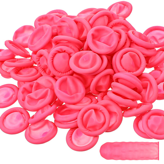 Elegaperma 200 Pcs Latex Finger Covers, Bulk Supply with Powder-Free Latex Finger Cots, Finger Cots Assorted Sizes for Flexible Fit, Finger Glove for Handling Tasks and Hygiene