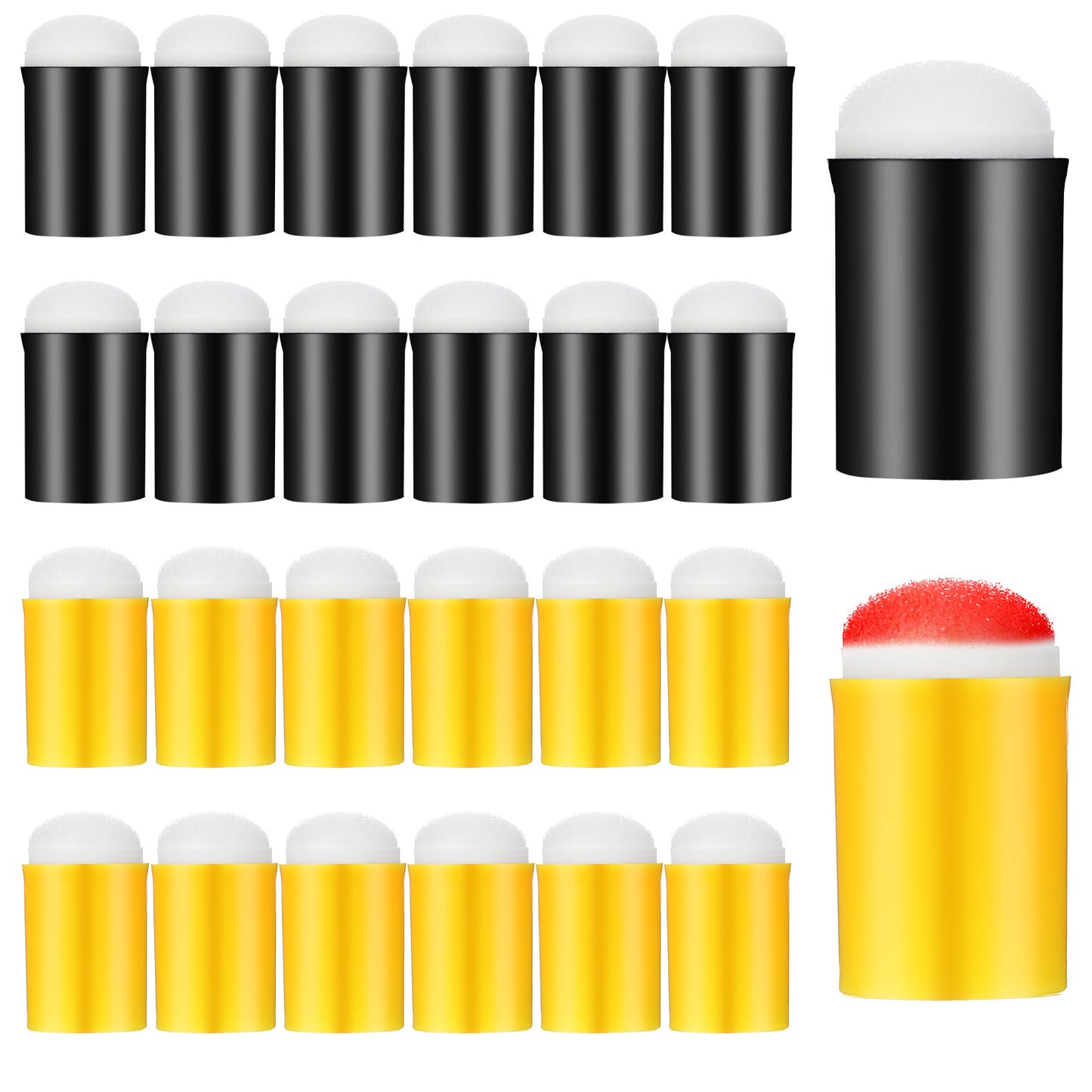 Finger Sponge Daubers, 25 Pcs Finger Painting Sponges Soft Sponge Applicators for Face Paint & Crafting, Suitable for Kids' Art Projects, Easy to Clean & Use