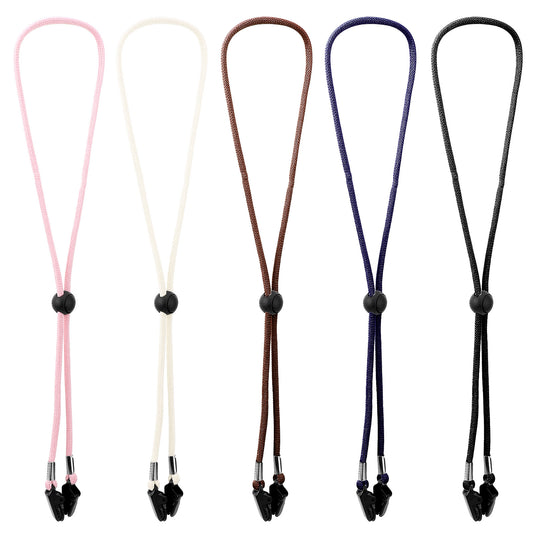 Classicseali 5pcs Hat Clips for Wind,Adjustable Hat Strap,Removable Thin Chin Straps for Hats Clips Reusable, for Outdoor Hats,Golf, Fishing, Boating, 5 Colors