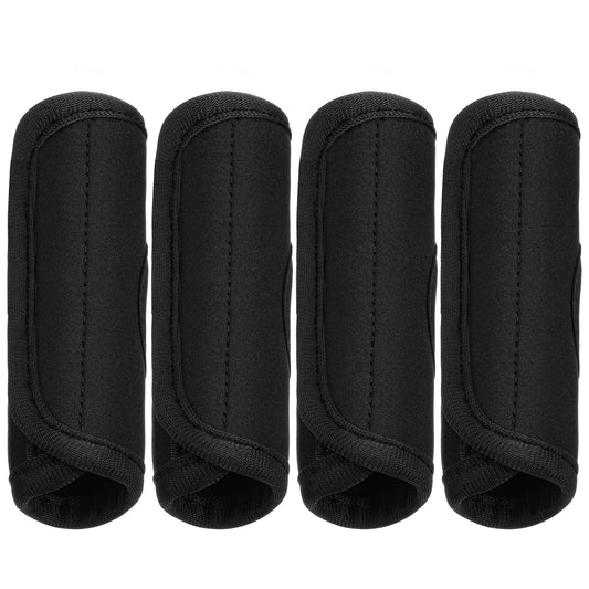 Guduling 4 Pcs Luggage Handle Wrap, Suitcase Handle Cover, Soft Luggage Handles Covers, Luggages Handles Wraps for Travel Suitcase Trolley Case(Black)