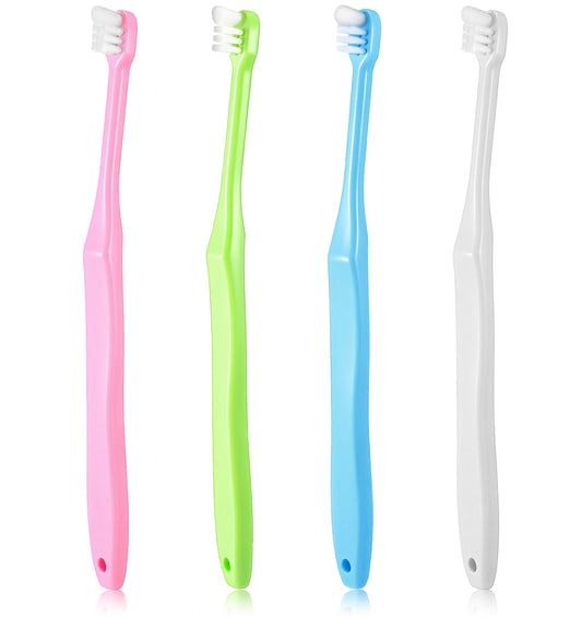 4 Pcs Interspace Toothbrush, Nylon Soft Bristle Wisdom Toothbrush for Dental Implants Crowns Bridges, Hard to Reach Areas Cleaning