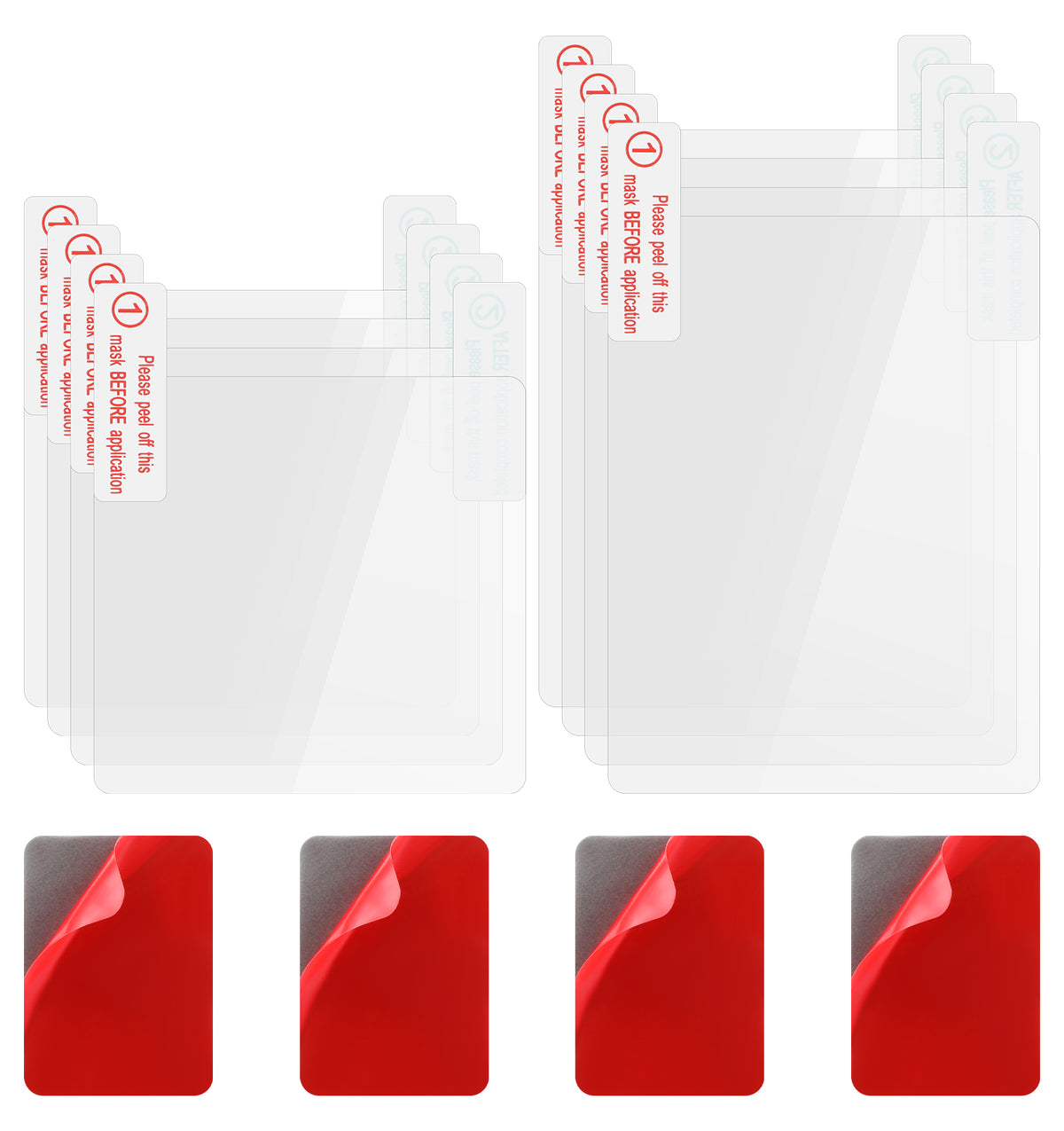 12 Pcs Electrostatic Film for Dash Cam, Windshield Static Sticker