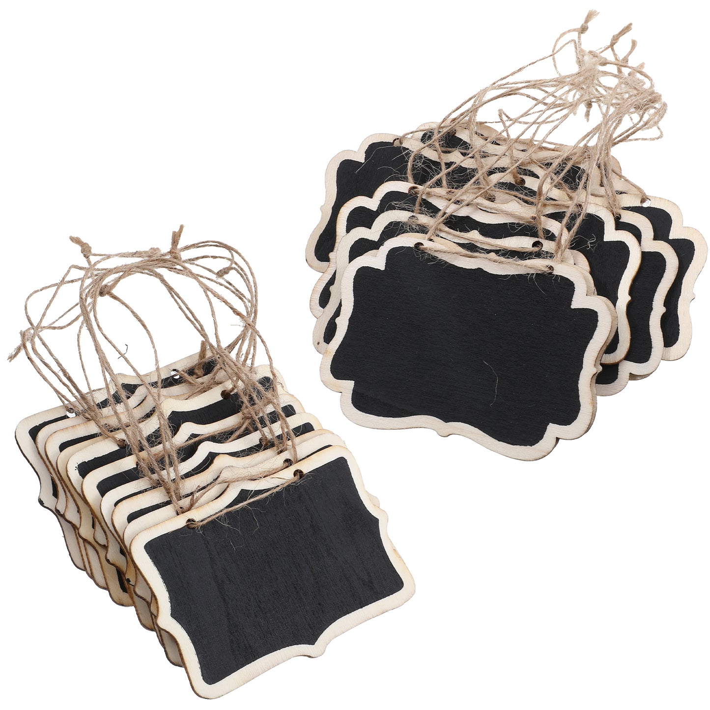 Guduling 20pcs Mini Chalk Boards, Double Sided Cloud Shaped Mini Chalkboard Signs, Corner Edge Small Chalk Board with Hanging Rope, Mini Blackboards Can be Used for Weddings, Parties, Restaurants