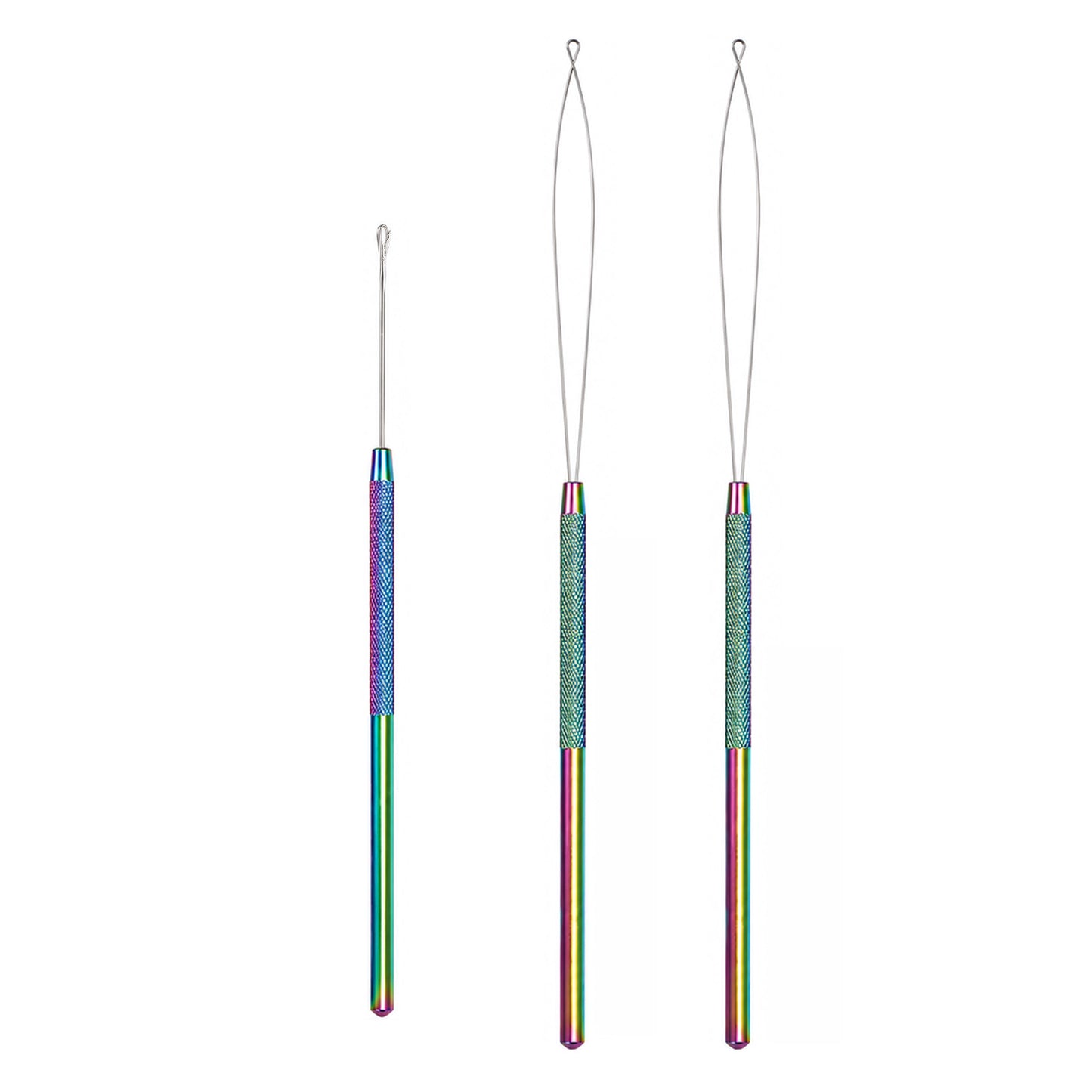Classicseali 3 Pcs Hair Extension Loop Threader