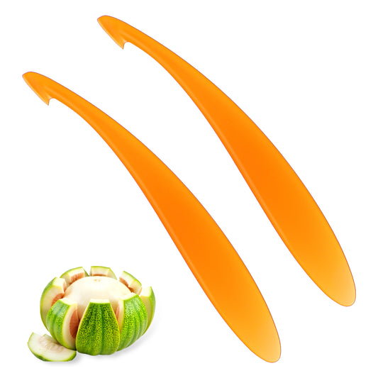 Elegaperma 2 Pcs Orange Peeler Tool, Plastic Orange Peeler for Easy Fruit Skin Removal (15 x 1.8 x 0.2 cm)