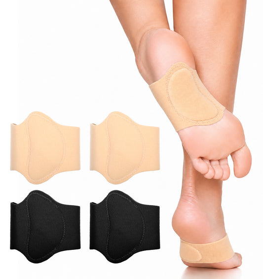 Thrymme 4 Pcs Arch Support Brace, Adjustable Flat Feet Arch Support Inserts
