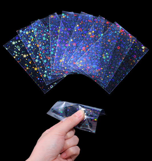 200 Pcs Photocard Sleeves, Card Sleeves, Star Pattern