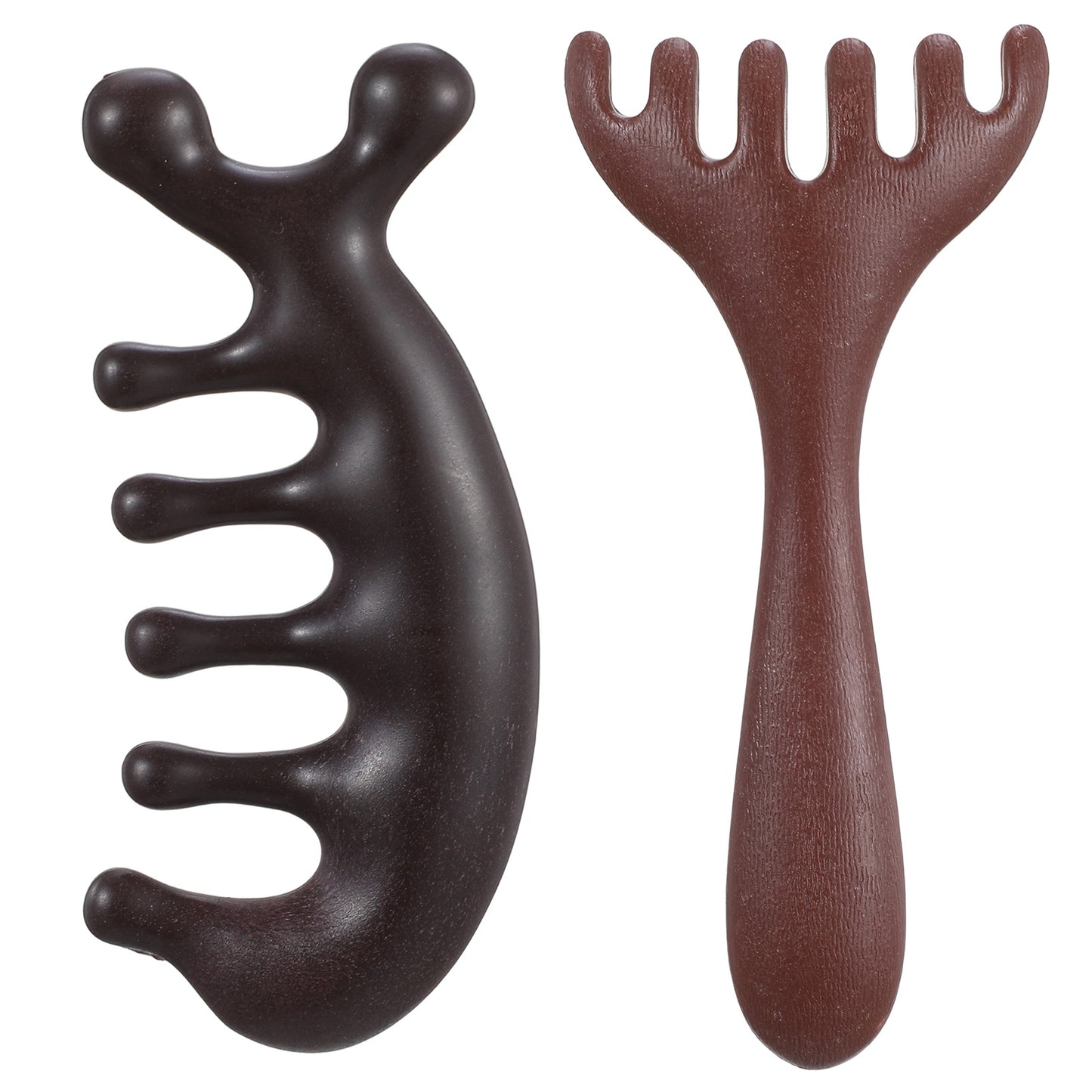 Guduling 2 Pcs Wooden Scalp Massage Comb,Wood Scalp Massager,Massage Comb for Head & Body Massages, No Static, Gua Sha Therapy, Stress Relief Hair Care for Men & Women