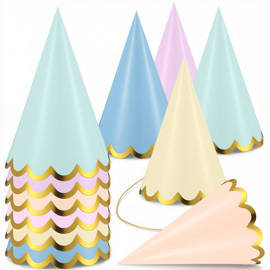 oruola 24pcs Birthday Hats, Kids Party Hats with Elastic Cords