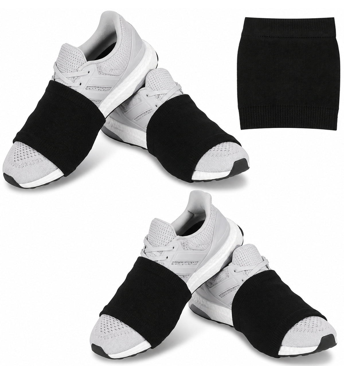 Dance Socks, 2pair Dance Socks over Shoes, Black Polyester Material