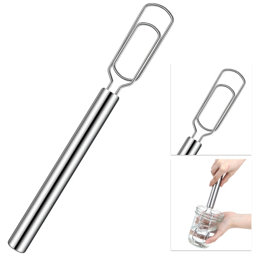 Guduling Danish Dough Whisk,Stainless Steel Dough Whisk,Hand Bread Whisks Mixer Reaches Jar Bottom, for Pizza Bread Cake Mixing & Cooking