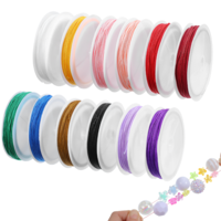 Classicseali 12 Rolls Bracelet Making String, 0.8mm Nylon Bracelet String, Chinese Knotting Cord, Nylons Cord for Bracelets, Suitable for, Braided Bracelets, Necklaces, Macrame Craft, 12 Colors
